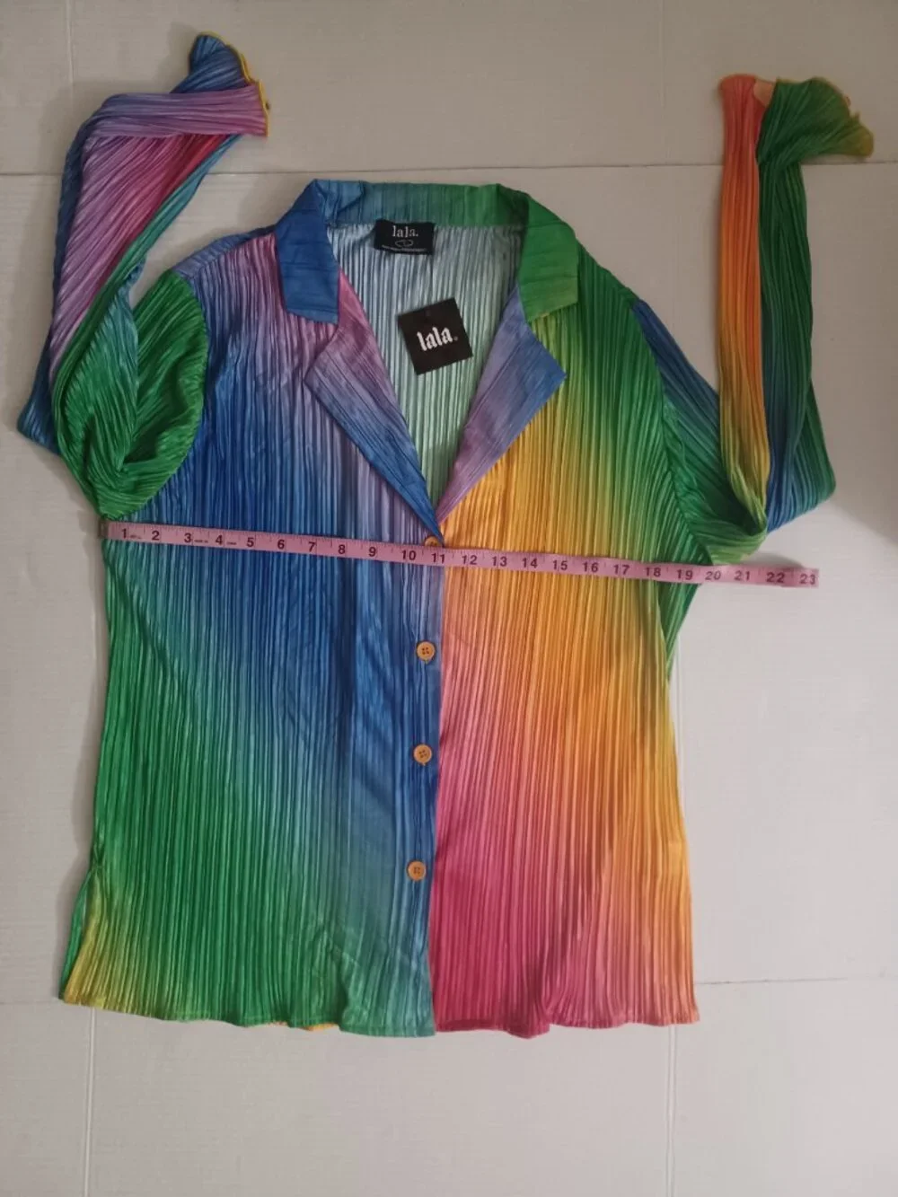 DRESSED IN LALA PLISSE' RAINBOW DAYDREAM TWO PIECE PANTS SET SIZE MEDIUM - Picture 8 of 14